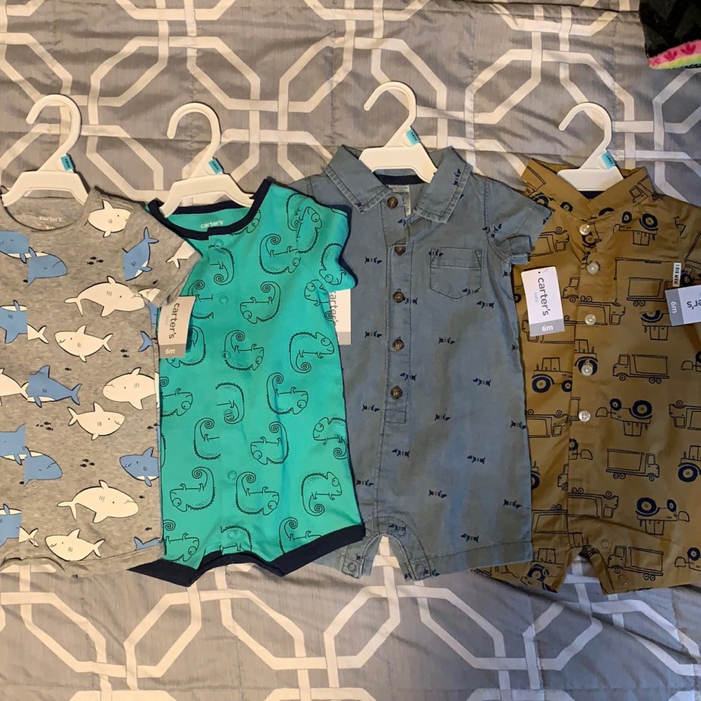 NWT Carter’s Baby Boy Romper Bundle